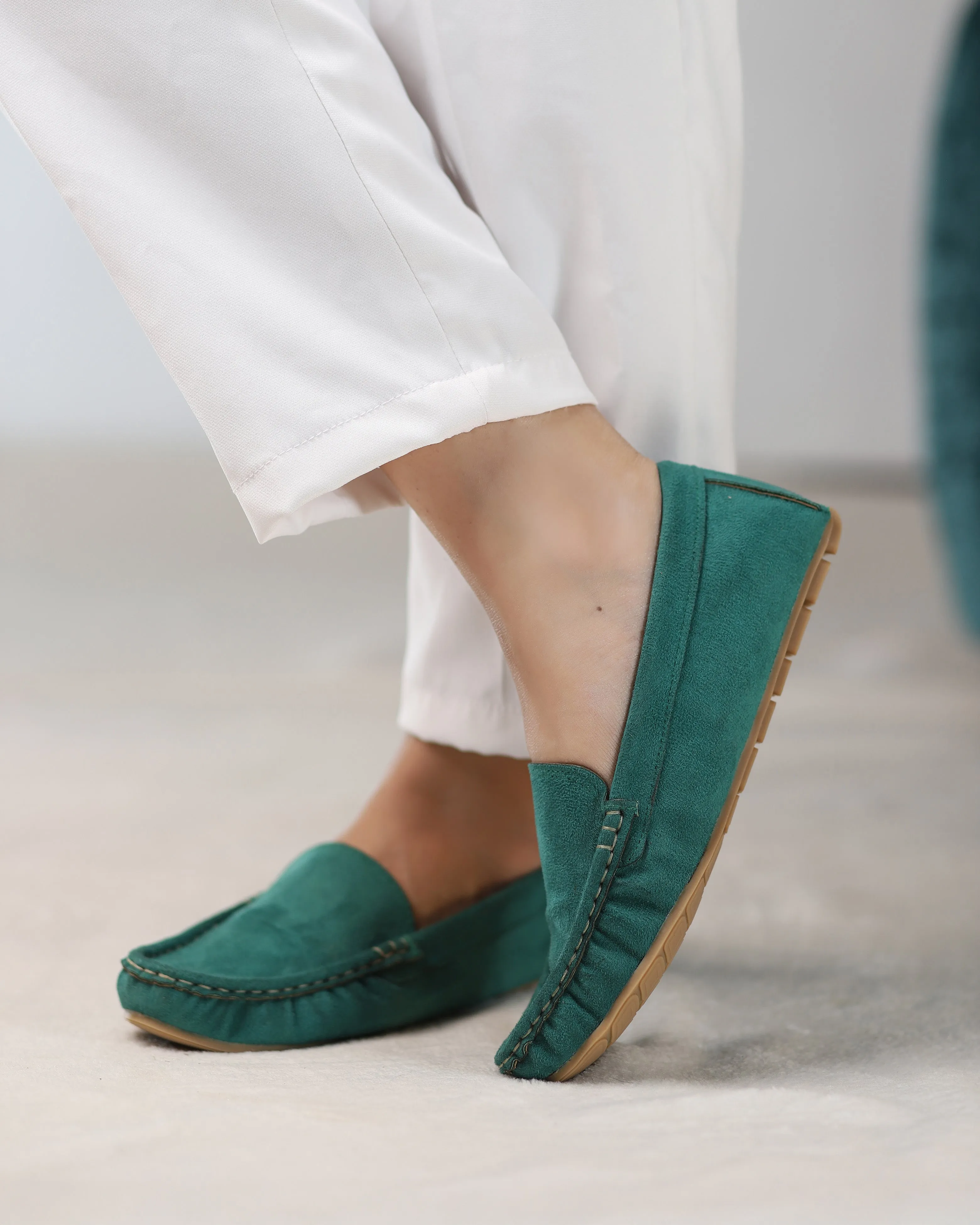 Moss Green SuedeMoccasins