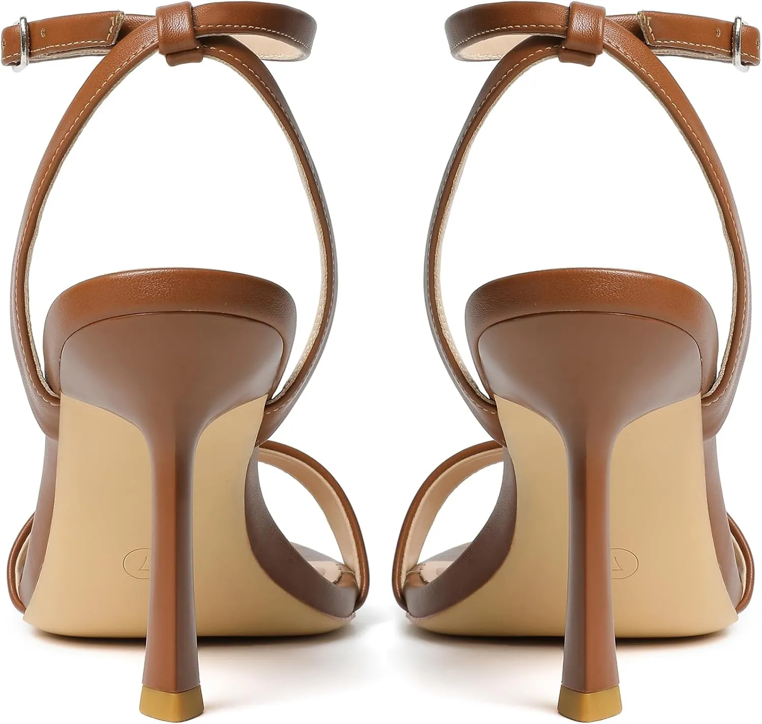 Mostrin Heels for Women Strappy Lace Up Ankle Strap Heels Pointed Open Toe Stiletto High Heeled Sandals for Prom, Party, Daily
