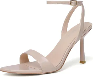 Mostrin Heels for Women Strappy Lace Up Ankle Strap Heels Pointed Open Toe Stiletto High Heeled Sandals for Prom, Party, Daily