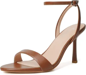 Mostrin Heels for Women Strappy Lace Up Ankle Strap Heels Pointed Open Toe Stiletto High Heeled Sandals for Prom, Party, Daily