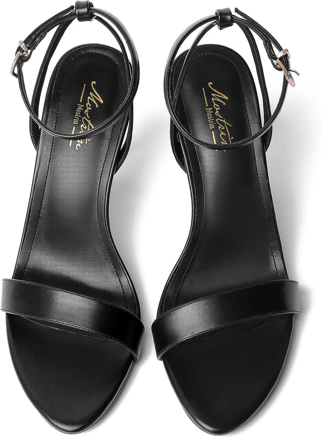 Mostrin Strappy Heels for Women Ankle Strap Lace Up Pointed Open Toe Heels Stiletto High Heeled Sandals for Prom, Party, Daily