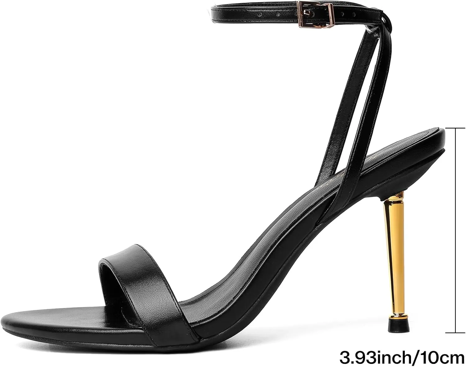 Mostrin Strappy Heels for Women Ankle Strap Lace Up Pointed Open Toe Heels Stiletto High Heeled Sandals for Prom, Party, Daily