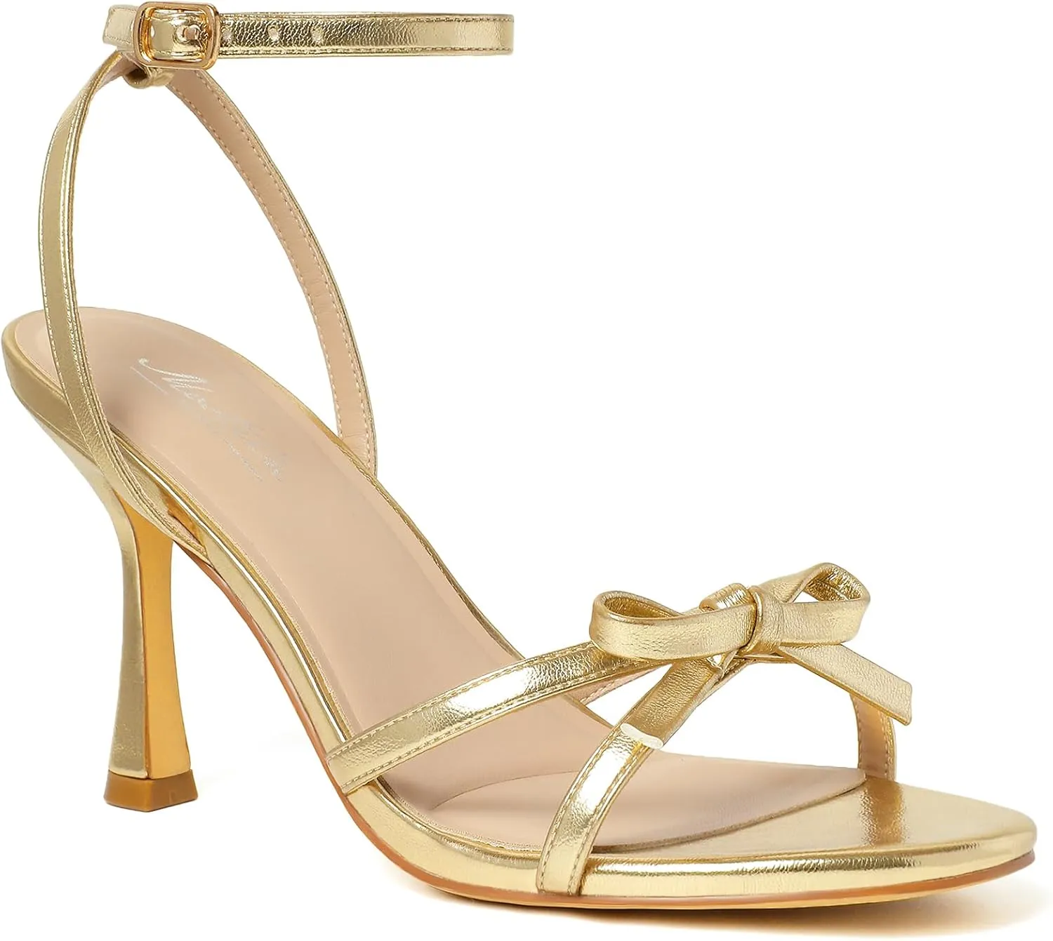 Mostrin Strappy Heels for Women Lace Up Ankle Strap Round Open Toe Stiletto High Heels Women's Heeled Sandals for Prom, Party, Daily