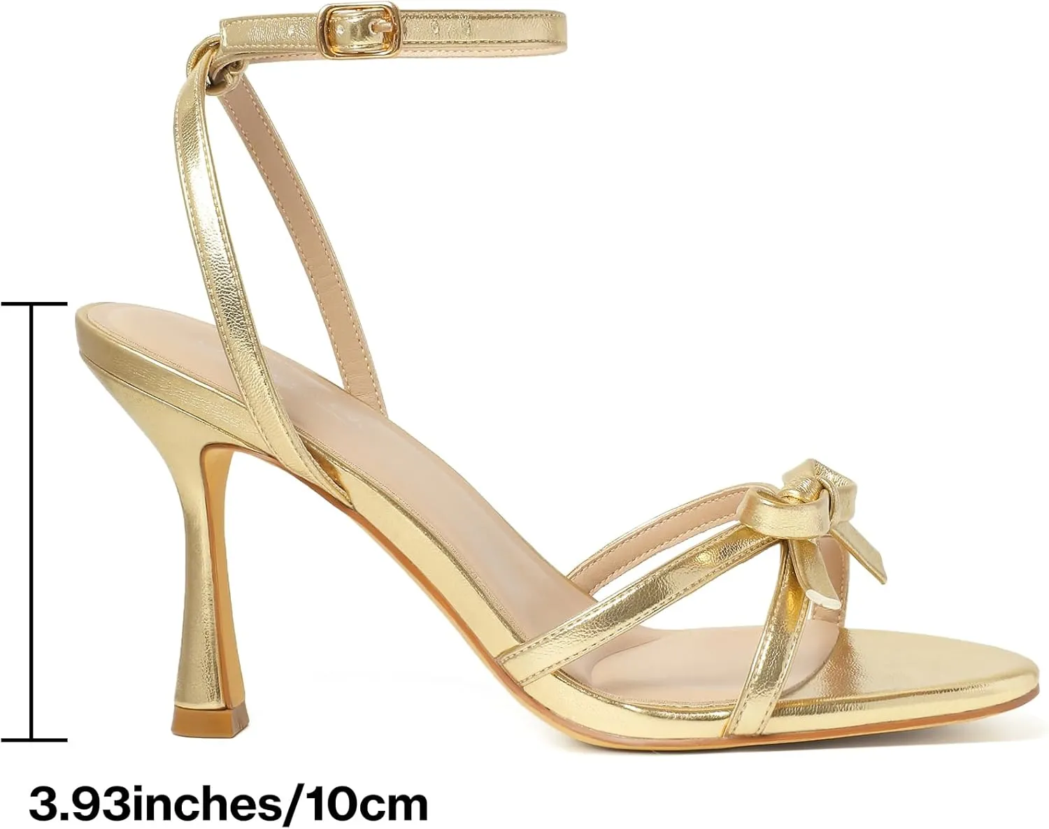 Mostrin Strappy Heels for Women Lace Up Ankle Strap Round Open Toe Stiletto High Heels Women's Heeled Sandals for Prom, Party, Daily