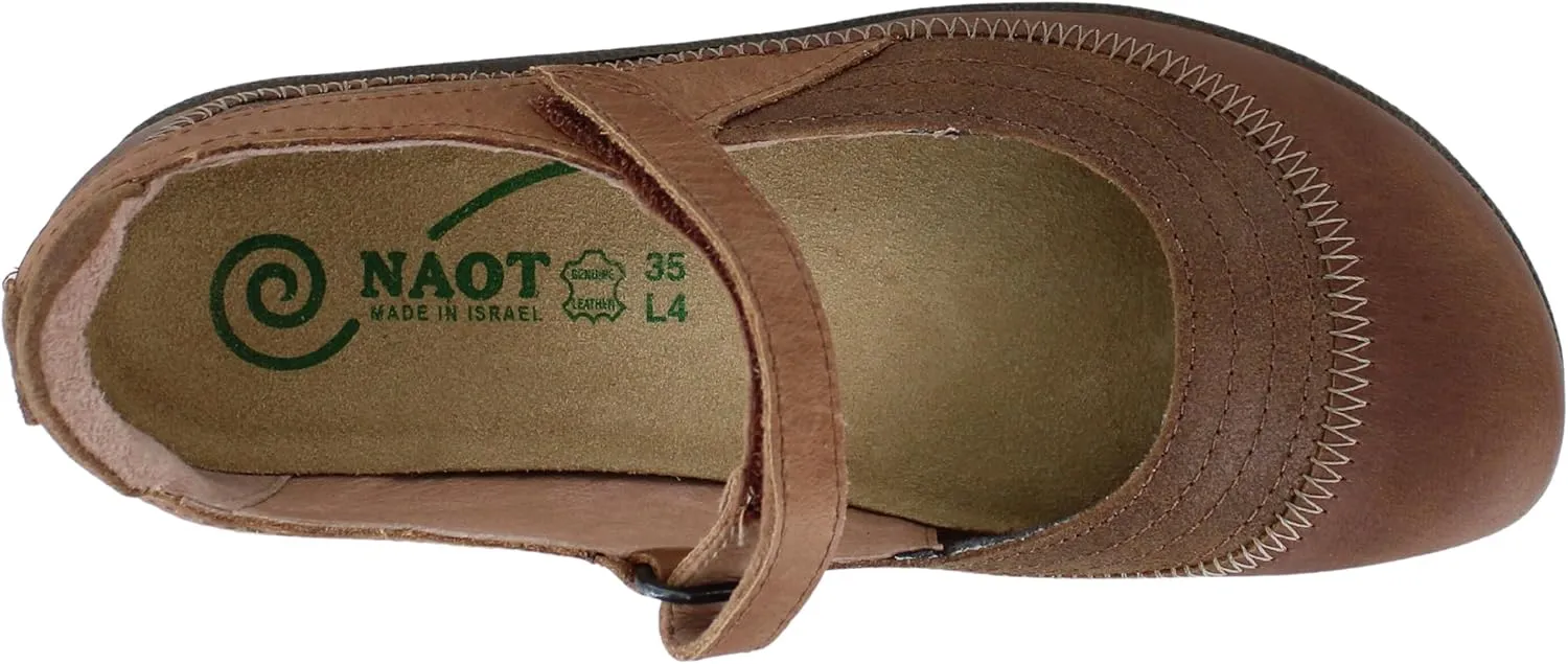 NAOT Footwear Women's Kirei Maryjane with Cork Footbed and Arch Comfort and Support - Lightweight and Perfect for Travel- Removable Footbed