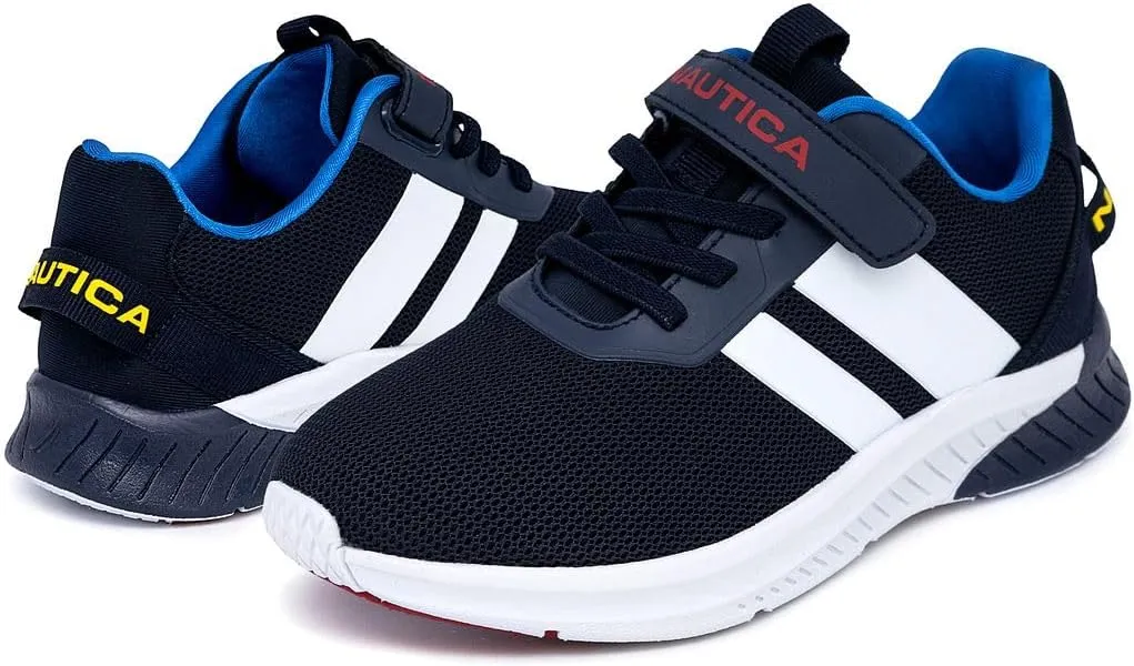 Nautica Kids Boys Sneakers – Youth Athletic Running Shoe with One-Strap Bungee Design | Little Kid/Big Kid Sizes Performance & Style