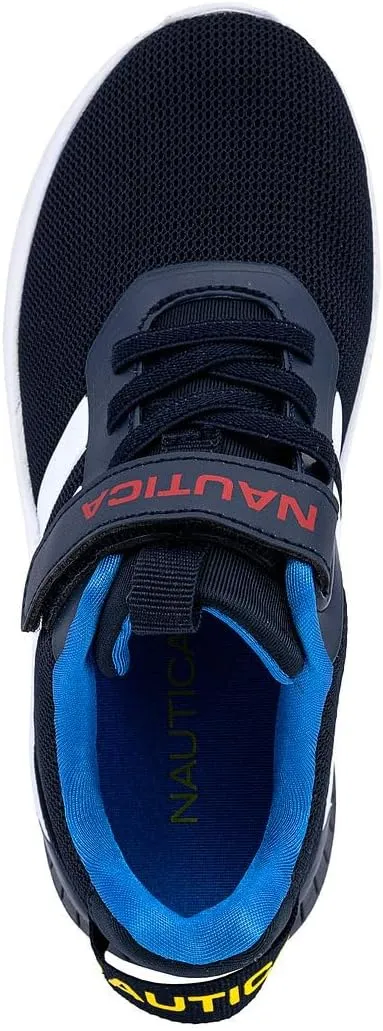 Nautica Kids Boys Sneakers – Youth Athletic Running Shoe with One-Strap Bungee Design | Little Kid/Big Kid Sizes Performance & Style