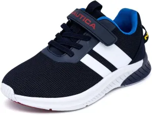 Nautica Kids Boys Sneakers – Youth Athletic Running Shoe with One-Strap Bungee Design | Little Kid/Big Kid Sizes Performance & Style