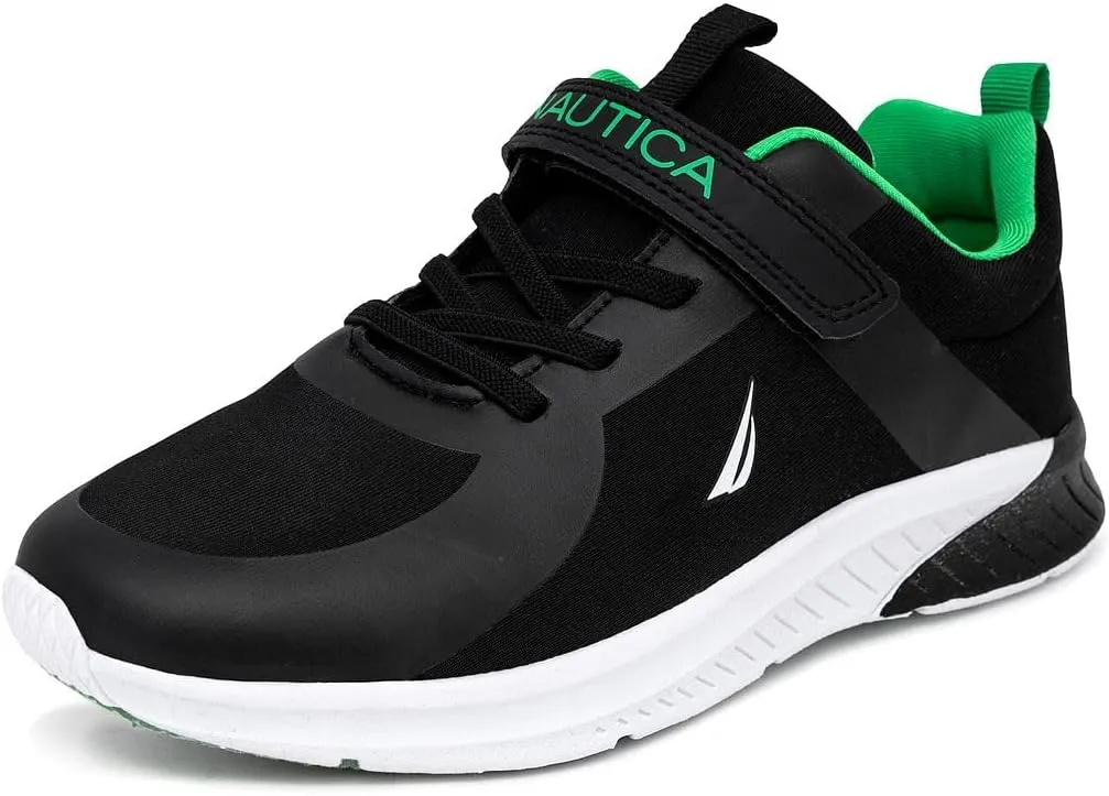 Nautica Kids Boys Sneakers – Youth Athletic Running Shoe with One-Strap Bungee Design | Little Kid/Big Kid Sizes Performance & Style