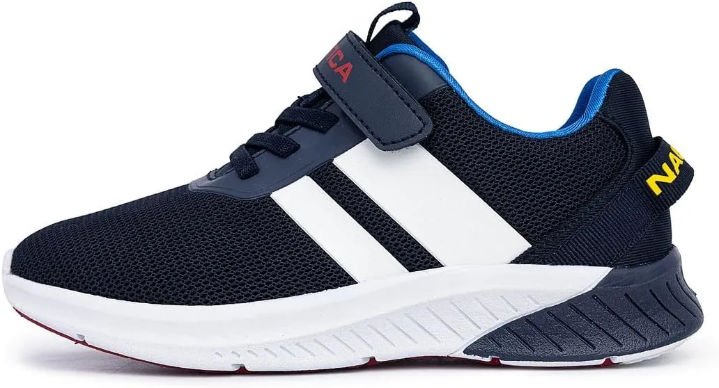 Nautica Kids Boys Sneakers – Youth Athletic Running Shoe with One-Strap Bungee Design | Little Kid/Big Kid Sizes Performance & Style