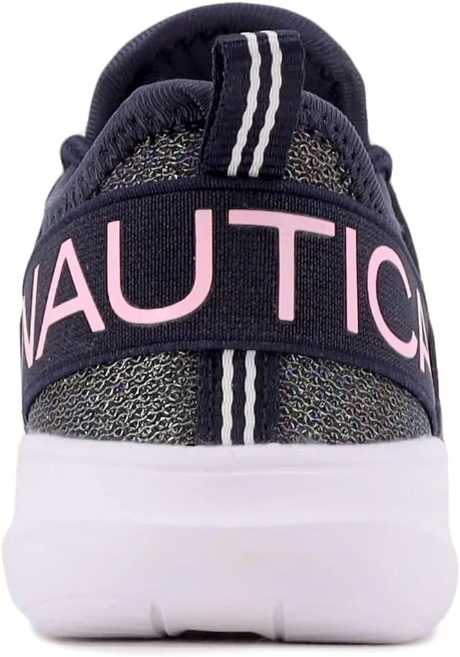 Nautica Kids Girls Metallic Fashion Sneaker Lace-Up Athletic Running Shoe I kappil I (Big Kid - Little Kid - Toddler)