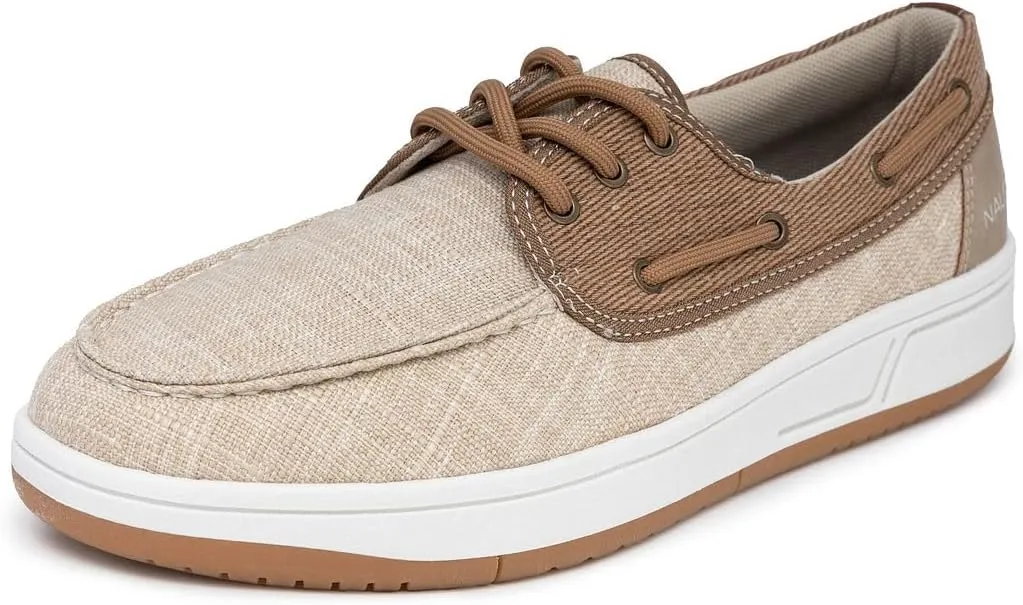 Nautica Men's Casual Boat Shoes, Moc-Toe Loafers with Cushioned Insole, Deck Fashion Sneaker