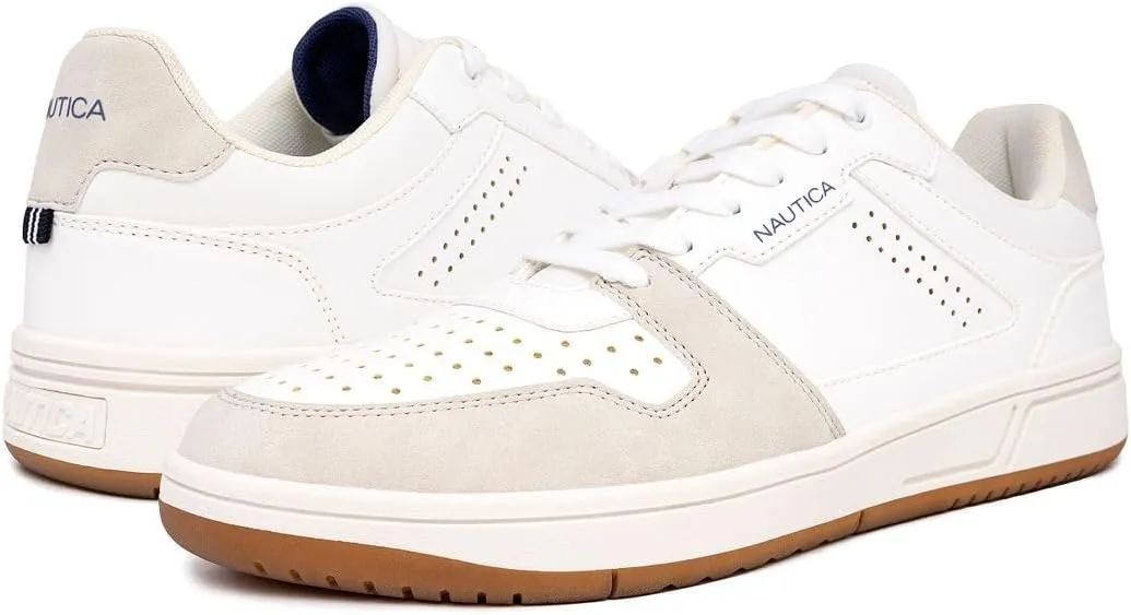 Nautica Men's Classic Lace-Up Low-Top Sneakers – Stylish and Comfortable Casual Tennis Shoes - Jaxon