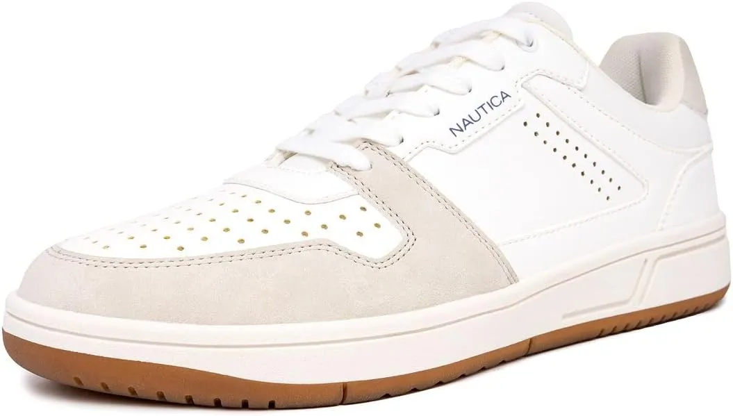 Nautica Men's Classic Lace-Up Low-Top Sneakers – Stylish and Comfortable Casual Tennis Shoes - Jaxon