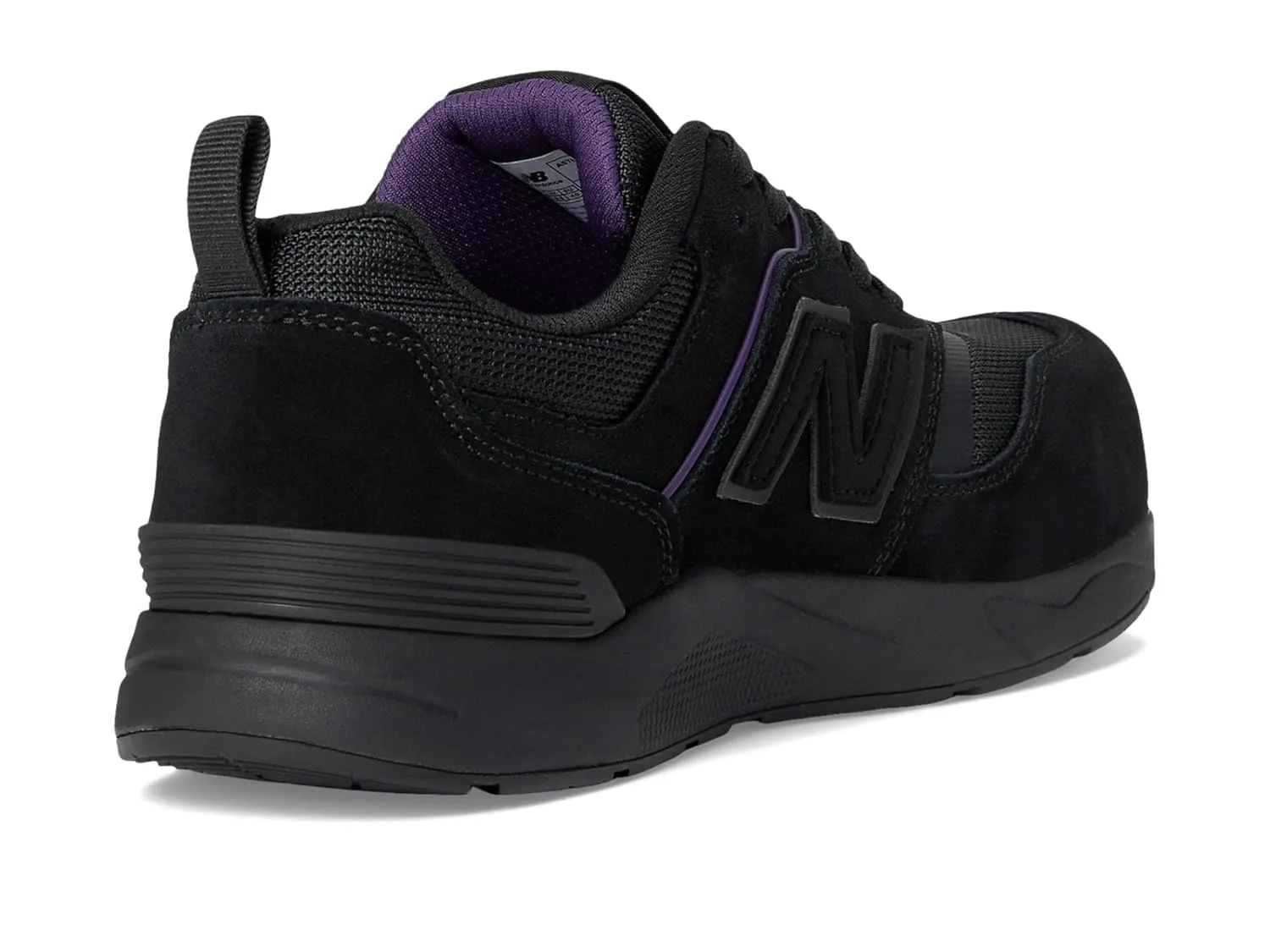 New Balance Women's Elite Lite Static Dissipative Medium Composite Toe, Industrial Work Shoe Lightweight & Slip Resistant, Black/Purple, 8