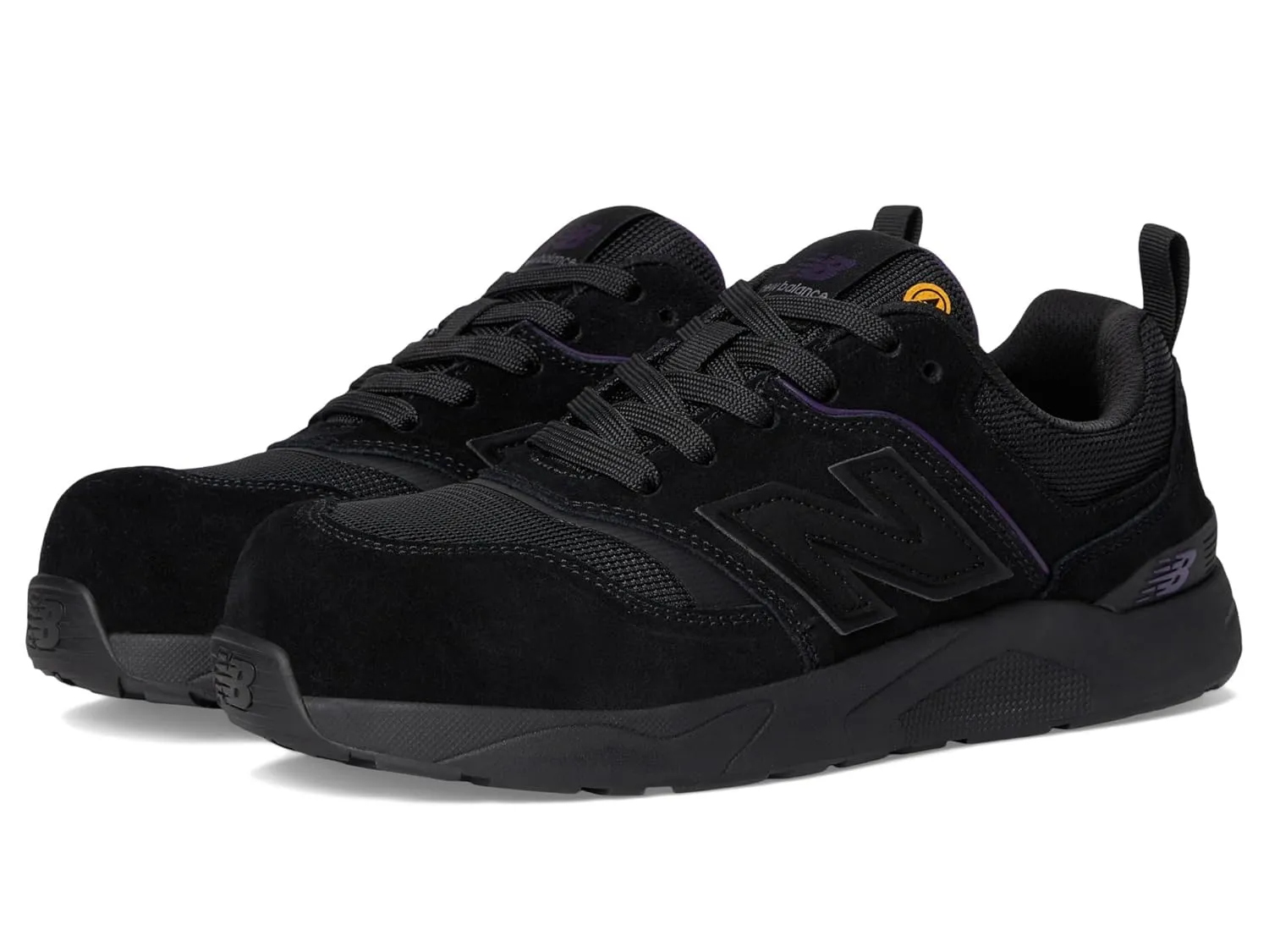 New Balance Women's Elite Lite Static Dissipative Medium Composite Toe, Industrial Work Shoe Lightweight & Slip Resistant, Black/Purple, 8