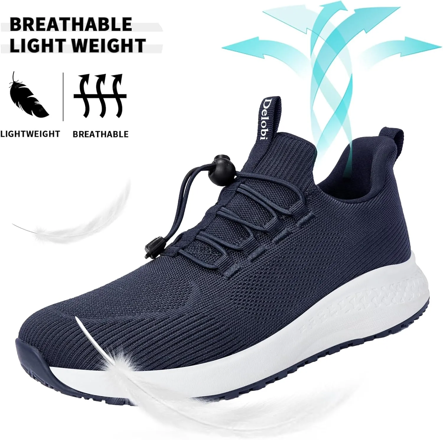 Non Slip Shoes for Women - Food Service & Restaurant, Waterproof Breathable, Lightweight Slip Resistant Sneakers for Kitchen & Nurse