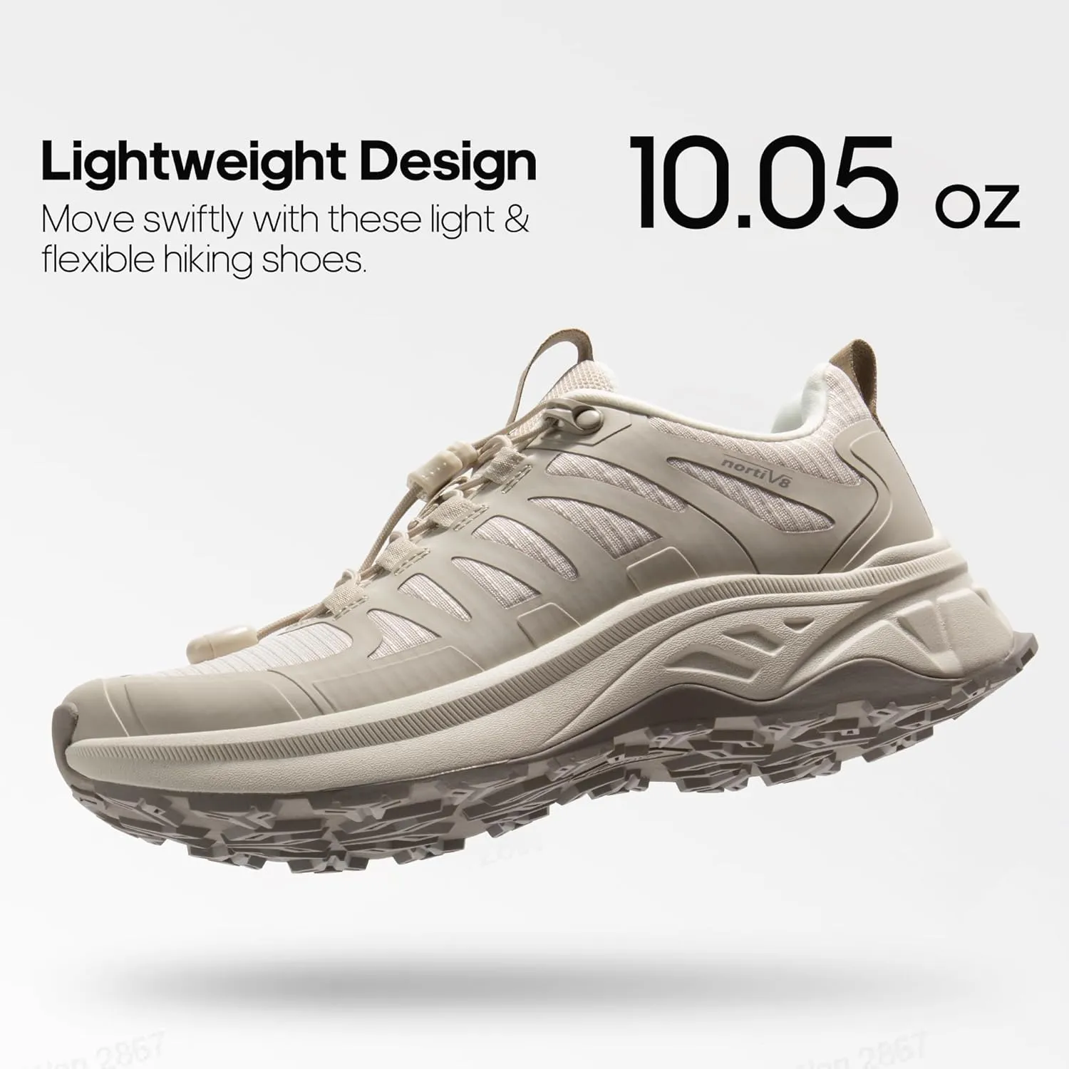 NORTIV 8 Women's Quick Laces Hiking Shoes Lightweight Walking Outdoors Trekking Trails Camping Casual Sneakers