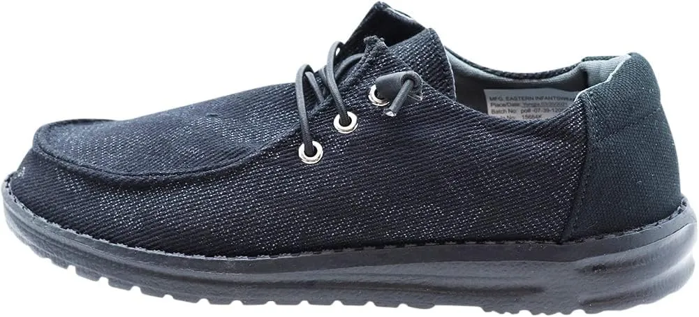 NORTY Unisex Kids Casual Boat Shoes - Slip-On Lace-Up Loafers for Boys and Girls - Lightweight Design