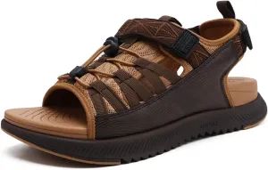 ONCAI Men Hiking Sandals, Arch Support Walking Sandals with Outdoor Orthotic Footbed for Plantar Fasciitis, Hombre Sandalias Recovery Sport Size 7-14