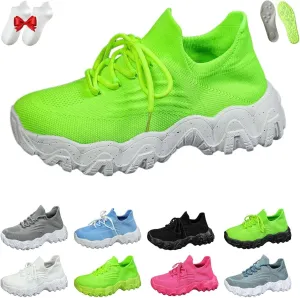Ortho Pro Women's Breathable Mesh Orthopedic Sneakers, Non-Slip Work Shoes for Women, Lace-Up, Flat Heel, Round Toe, Casual, Running, Jogging, Adult, US Size