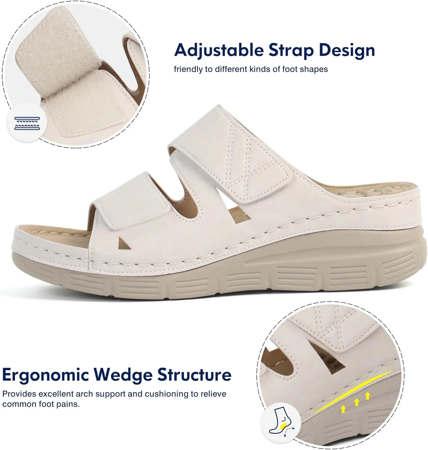 Ortho rest Women Arch Support Slides Orthotic Walking Sandals Orthopedic Sandals
