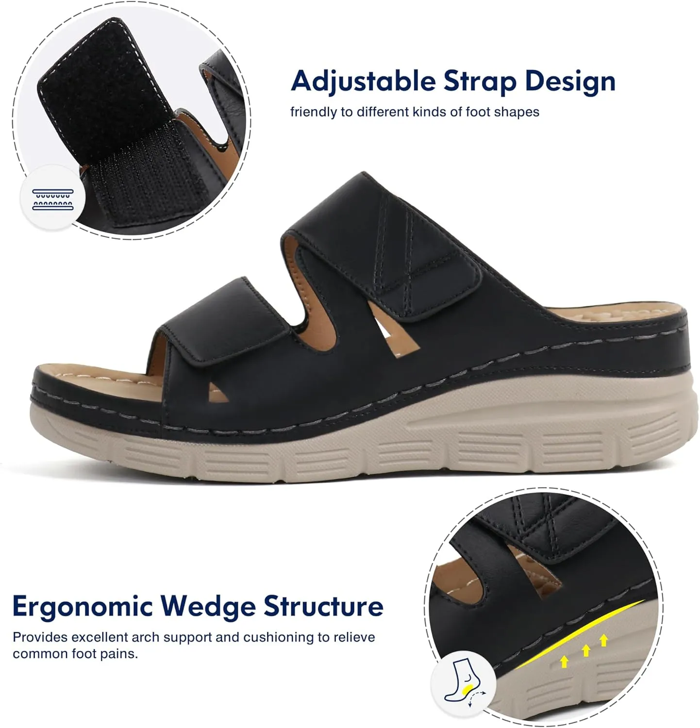 Ortho rest Women Arch Support Slides Orthotic Walking Sandals Orthopedic Sandals