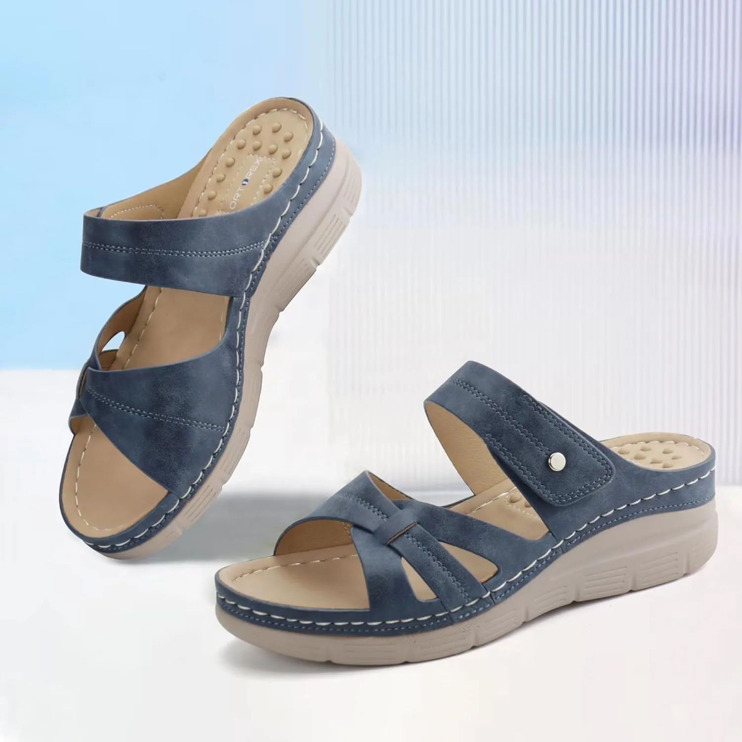 Ortho rest Women Orthotic Slides Comfortable Orthopedic Sandals Walking Sandals with Arch Support