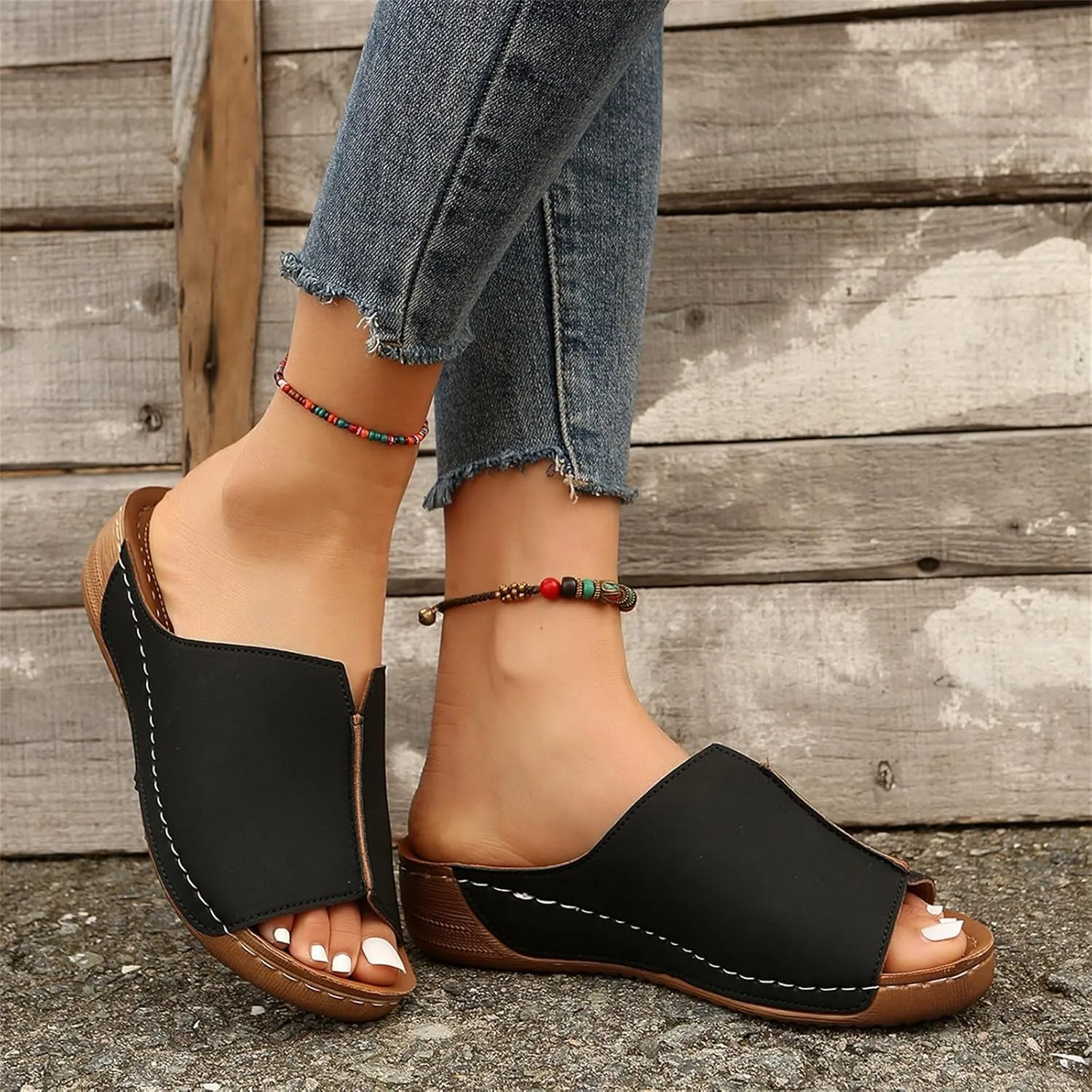 Orthopedic Sandals for Women Dressy Damping Sole Upgradation Stretch Lightweight Arch Support Walking Summer Sandals