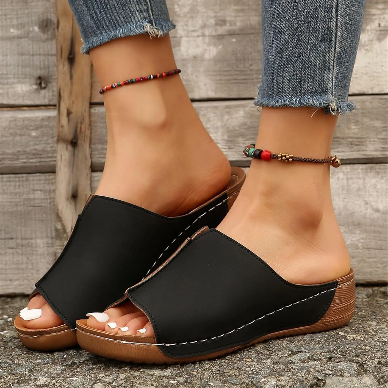 Orthopedic Sandals for Women Dressy Damping Sole Upgradation Stretch Lightweight Arch Support Walking Summer Sandals
