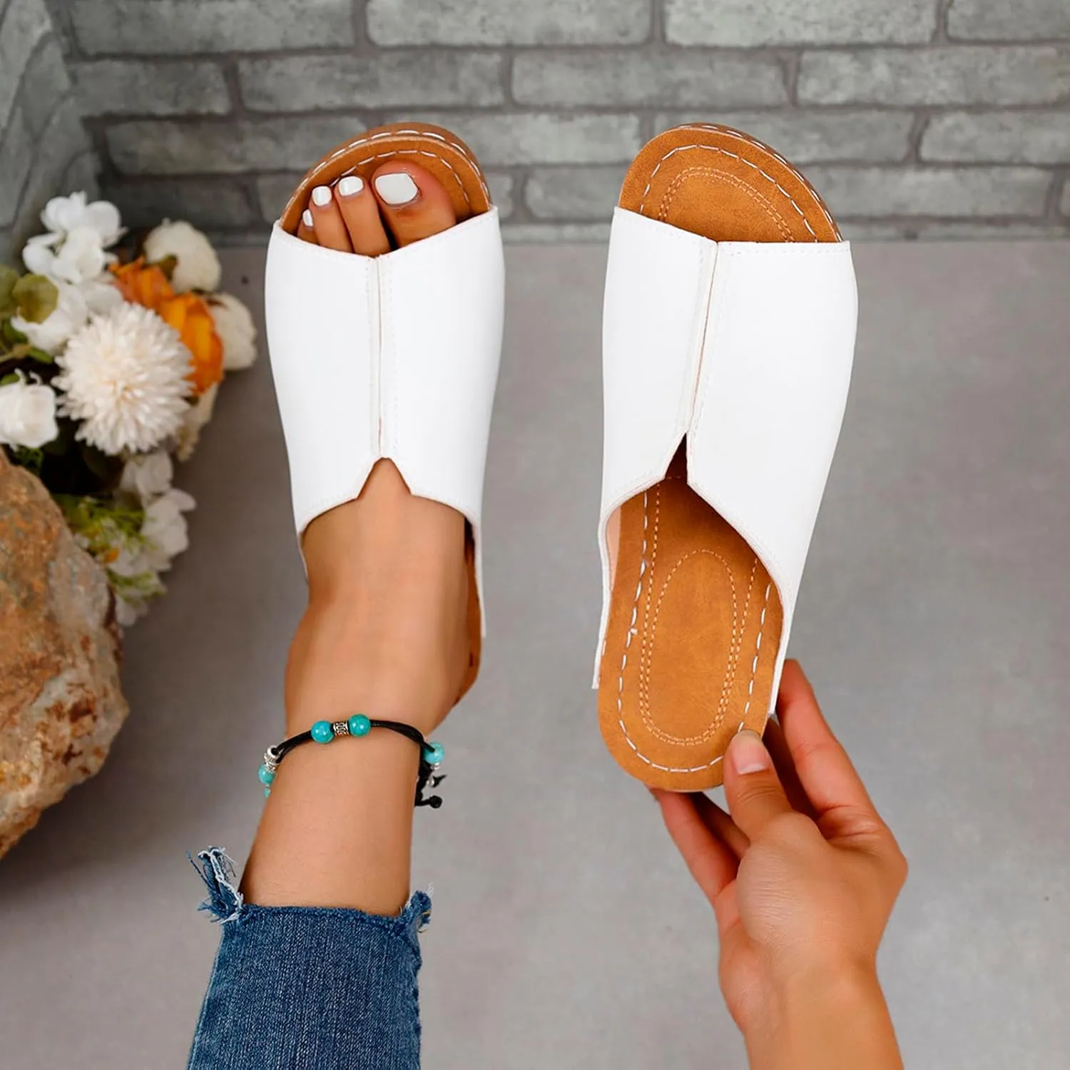 Orthopedic Sandals for Women Dressy Damping Sole Upgradation Stretch Lightweight Sandals Arch Support Walking Summer Sandals