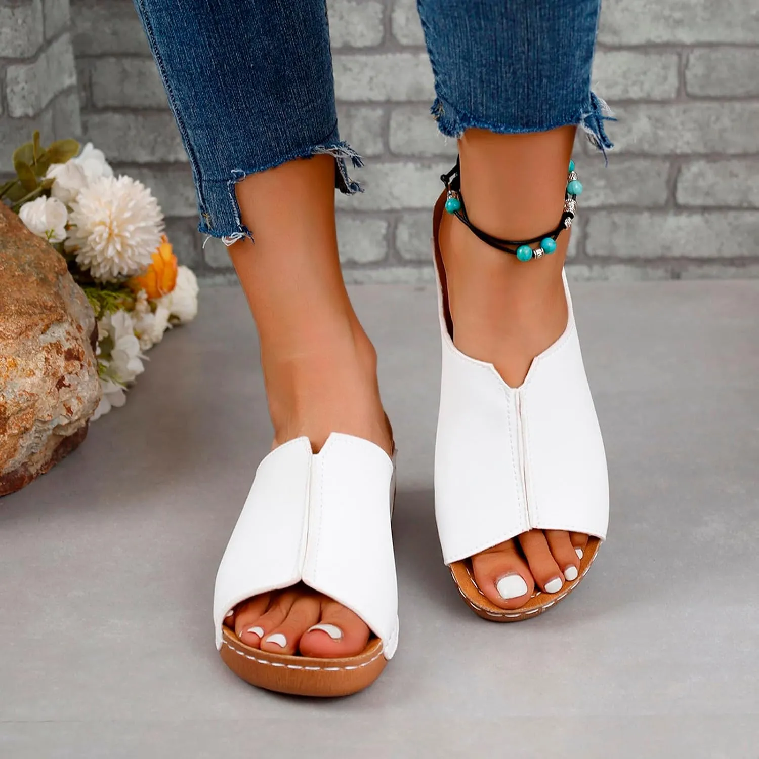Orthopedic Sandals for Women Dressy Damping Sole Upgradation Stretch Lightweight Sandals Arch Support Walking Summer Sandals