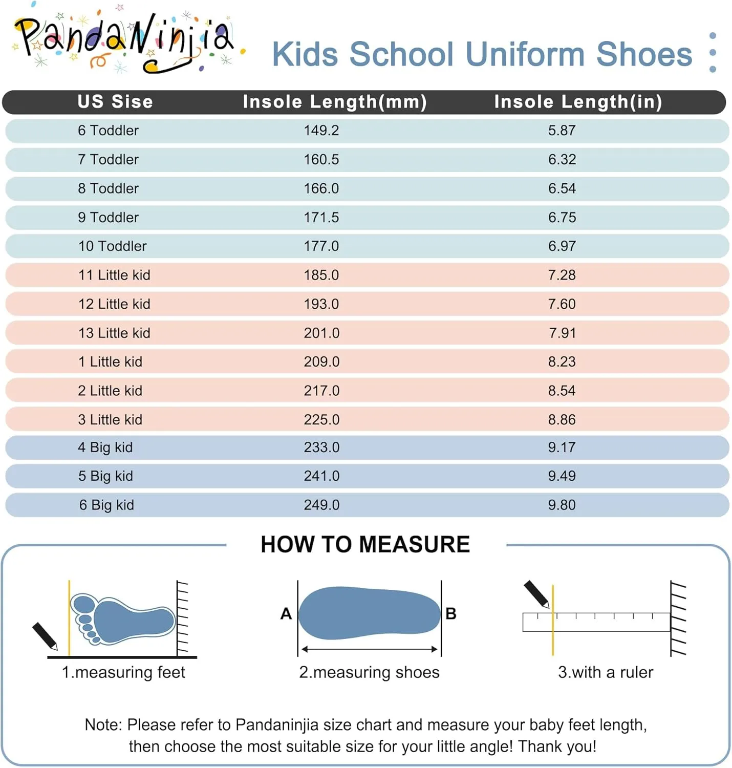 PANDANINJIA Girls Mary Jane School Uniform Dress Shoes Girl Flats for Toddler Little Big Kids