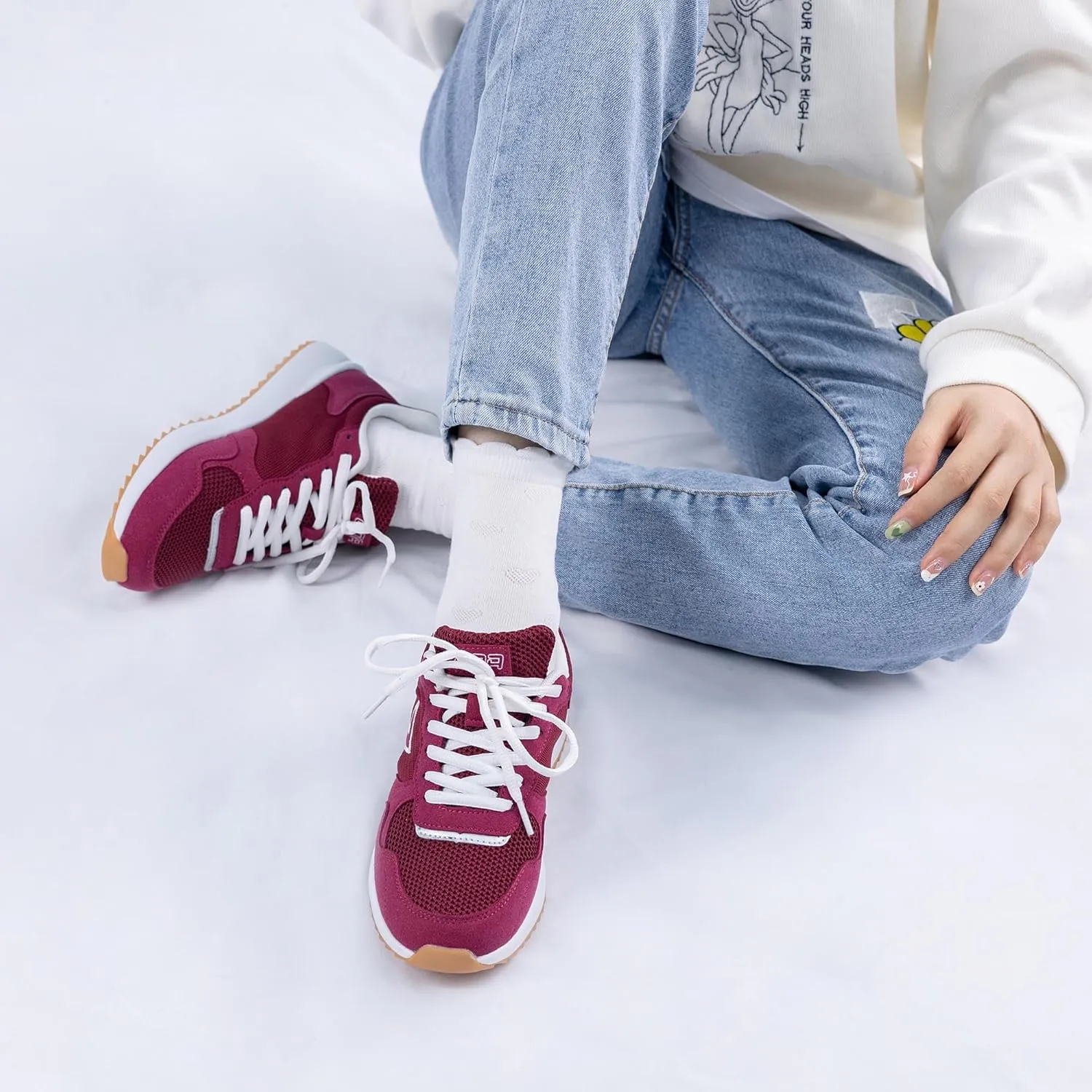 PERSOUL Women's Fashion Sneakers Comfortable Womens Walking Shoes Lightweight Style Tennis Shoes for Casual Daily Workout Shoes US Size 6-11
