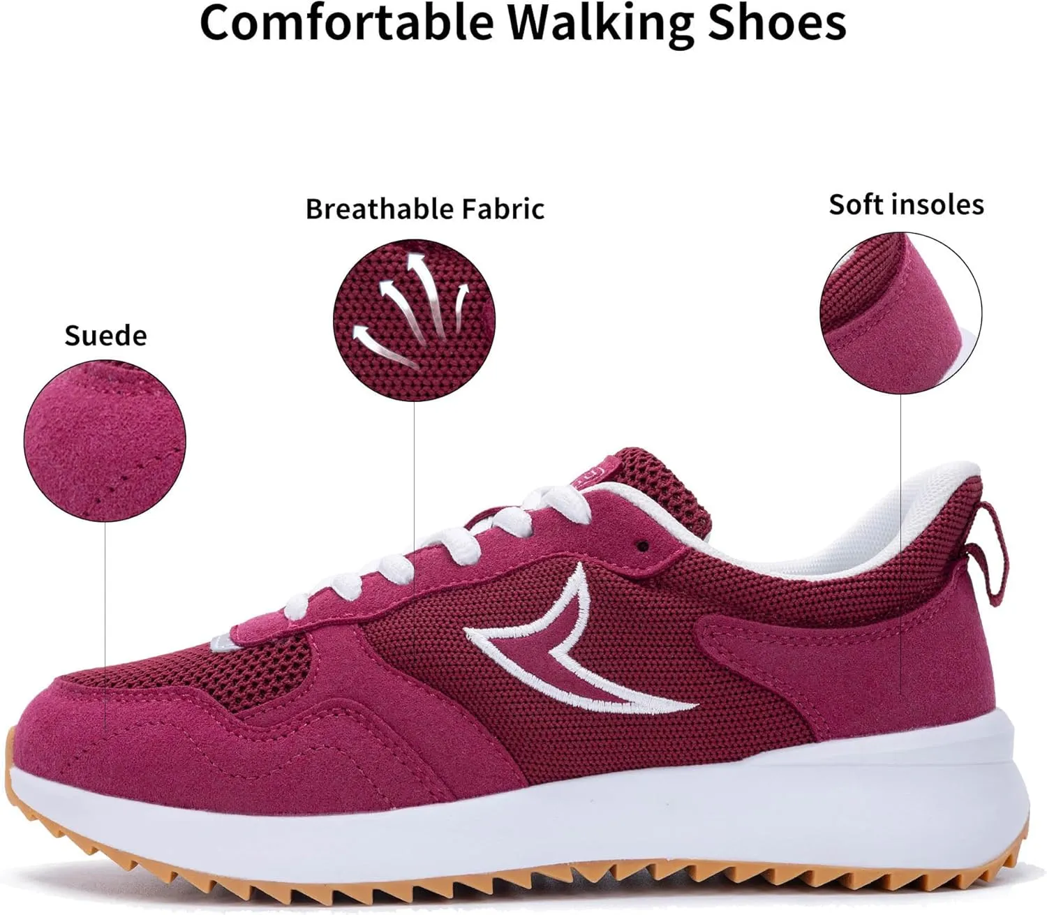 PERSOUL Women's Fashion Sneakers Comfortable Womens Walking Shoes Lightweight Style Tennis Shoes for Casual Daily Workout Shoes US Size 6-11