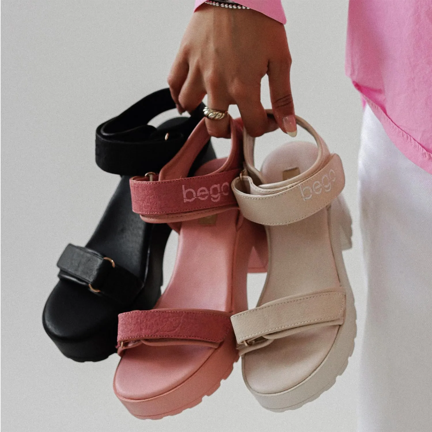 Pineapple Leather Heels for Women Open Toe Lug Sole Platform Fashion Block Heel Sandals for Vegan