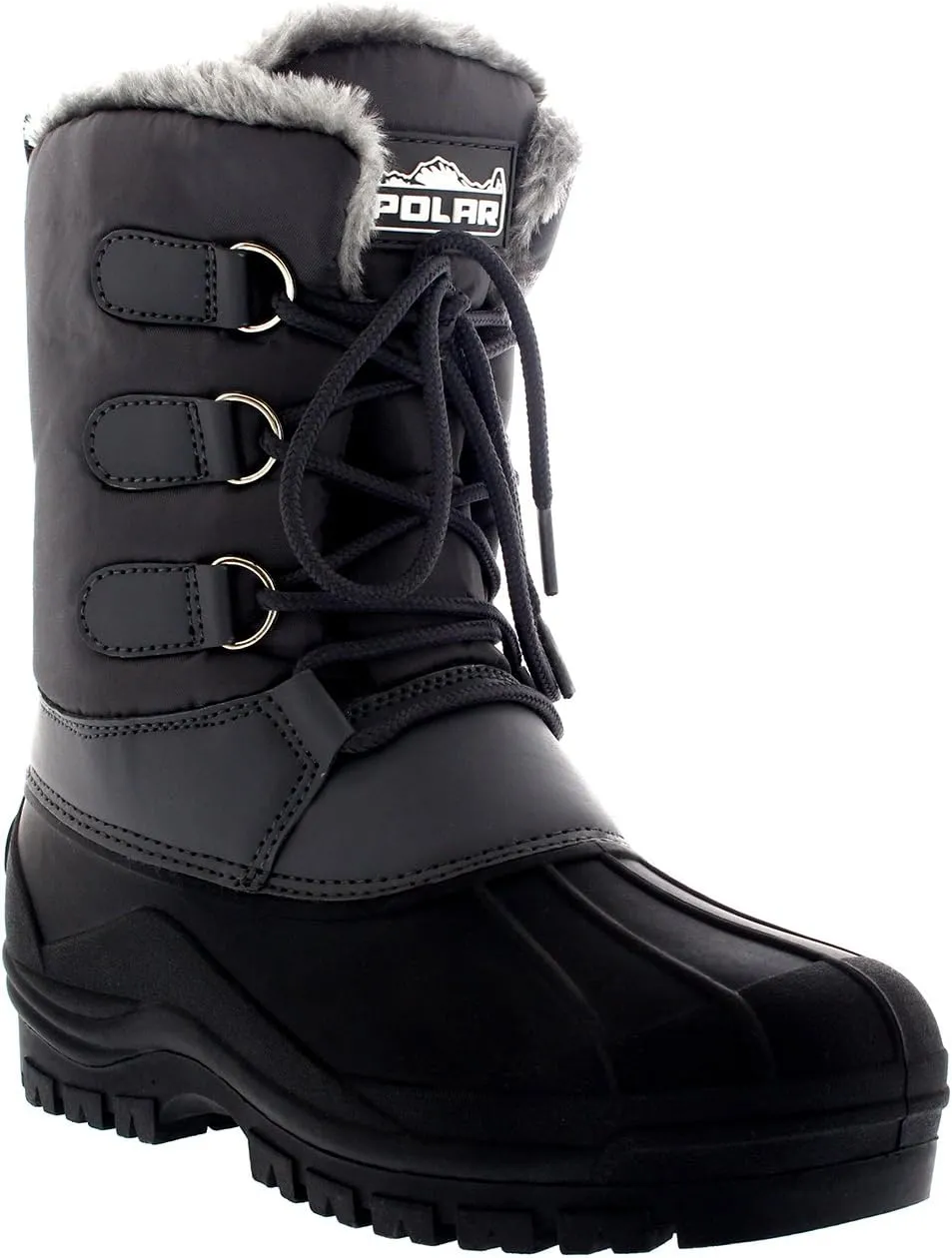 POLAR Womens Hiking Duck Winter Walking Mid Calf Muck Thermal Quilted Boots