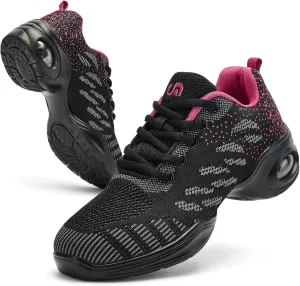 PPQ Women's Jazz Shoes Lace-up Sneakers Modern Dance Shoes Air Cushion Platform Walking Dance Shoes