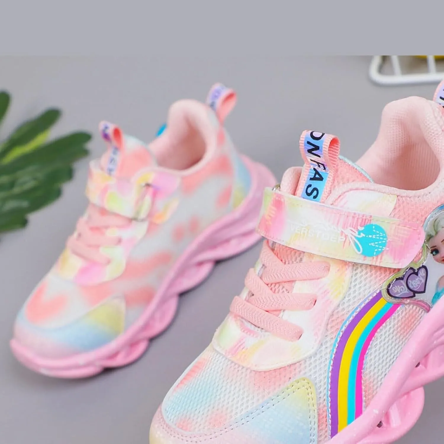 Princess Sneakers for Girls Light Up Shoes Zapatos para Niñas Baby Toddler Shoes Birthday Tenis para Niñas Xmas