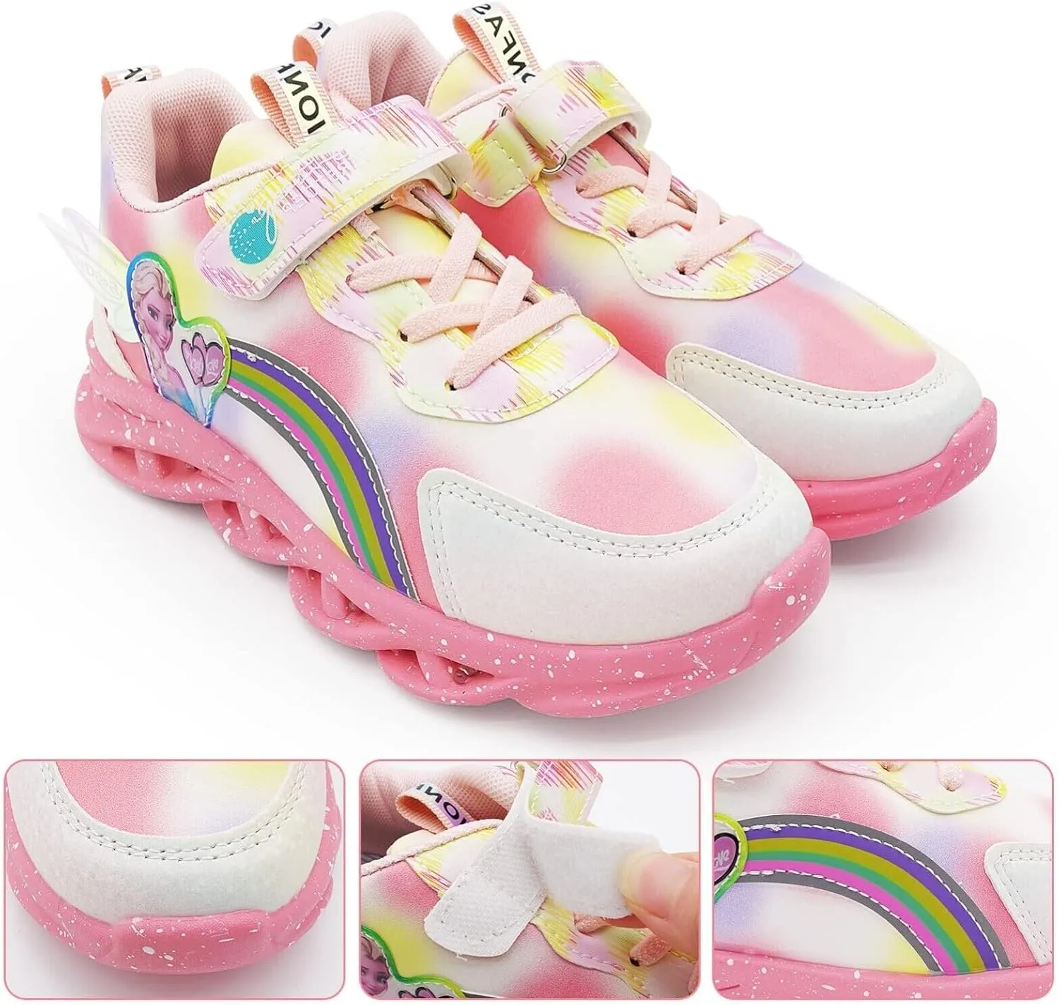Princess Sneakers for Girls Light Up Shoes Zapatos para Niñas Baby Toddler Shoes Birthday Tenis para Niñas Xmas