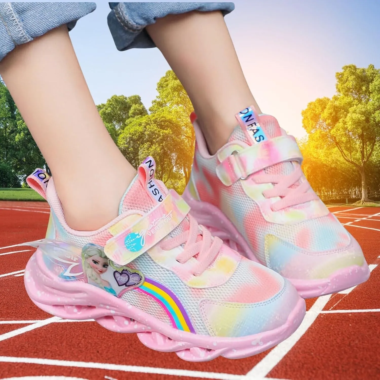 Princess Sneakers for Girls Light Up Shoes Zapatos para Niñas Baby Toddler Shoes Birthday Tenis para Niñas Xmas