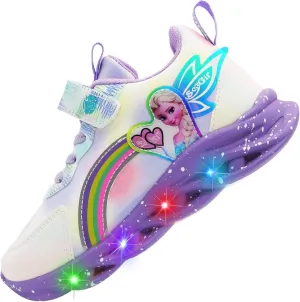 Princess Sneakers for Girls Light Up Shoes Zapatos para Niñas Baby Toddler Shoes Birthday Tenis para Niñas Xmas