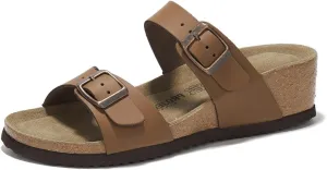 Project Cloud Genuine Leather Womens Sandals Wedge - Wedge Sandals & Slippers - Memory Foam Women Footwear Beach Essentials, Non-Slip Sandals for Women 2025