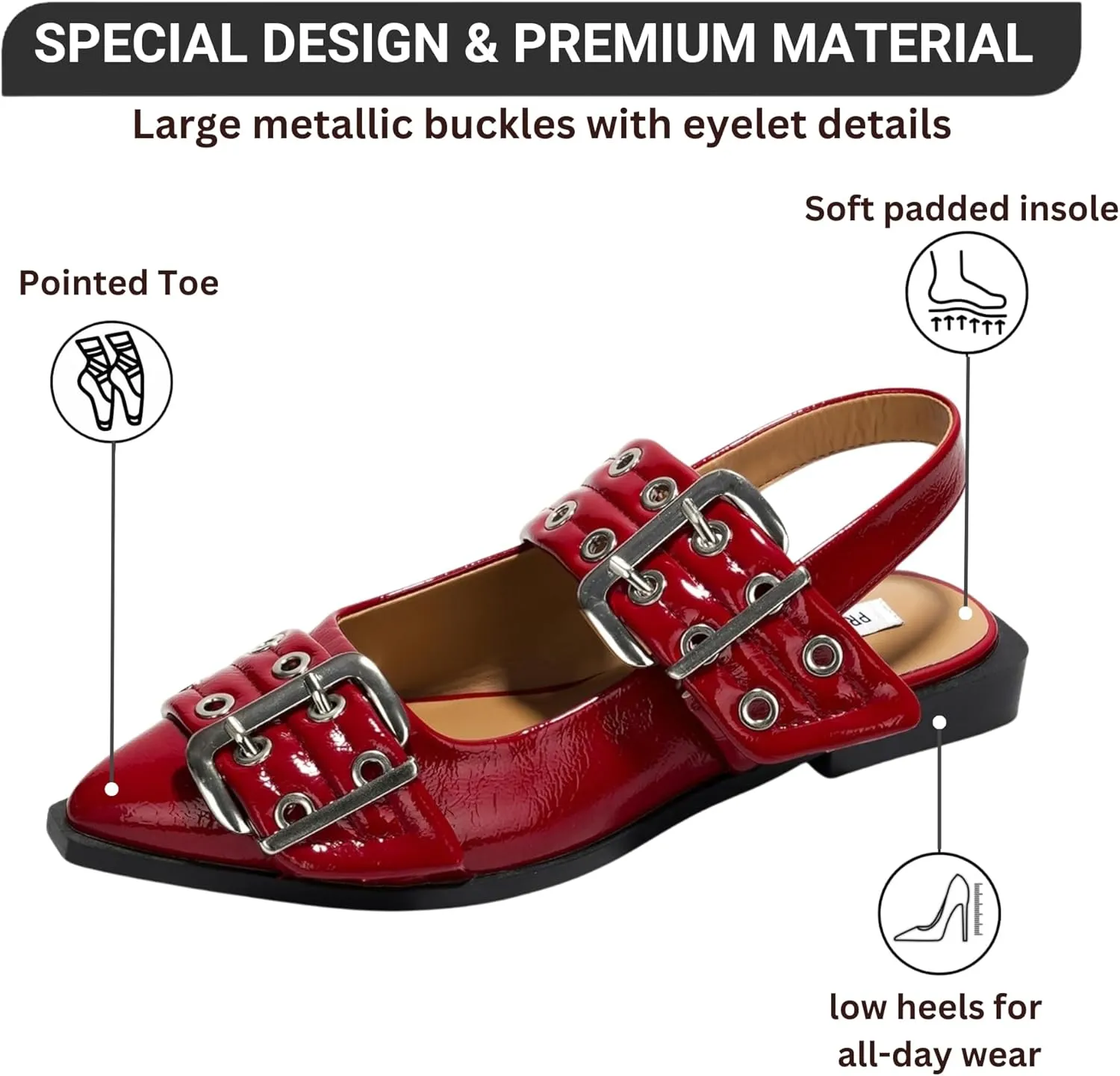 Project Cloud Womens Flats - Memory Foam Flats Shoes for Women Footwear Non-Slip Rubber Sole Womens Sandals - Perfect Sandals for Women 2025 (Katharyn)
