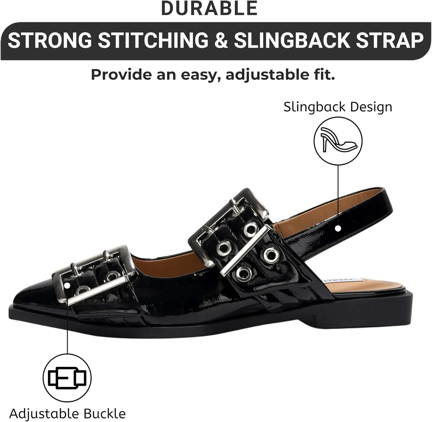Project Cloud Womens Flats - Memory Foam Flats Shoes for Women Footwear Non-Slip Rubber Sole Womens Sandals - Perfect Sandals for Women 2025 (Katharyn)