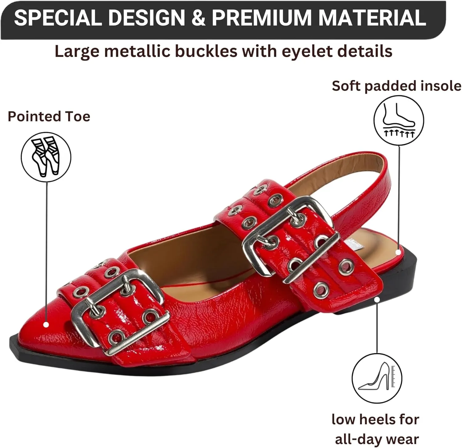 Project Cloud Womens Flats - Memory Foam Flats Shoes for Women Footwear Non-Slip Rubber Sole Womens Sandals - Perfect Sandals for Women 2025 (Katharyn)