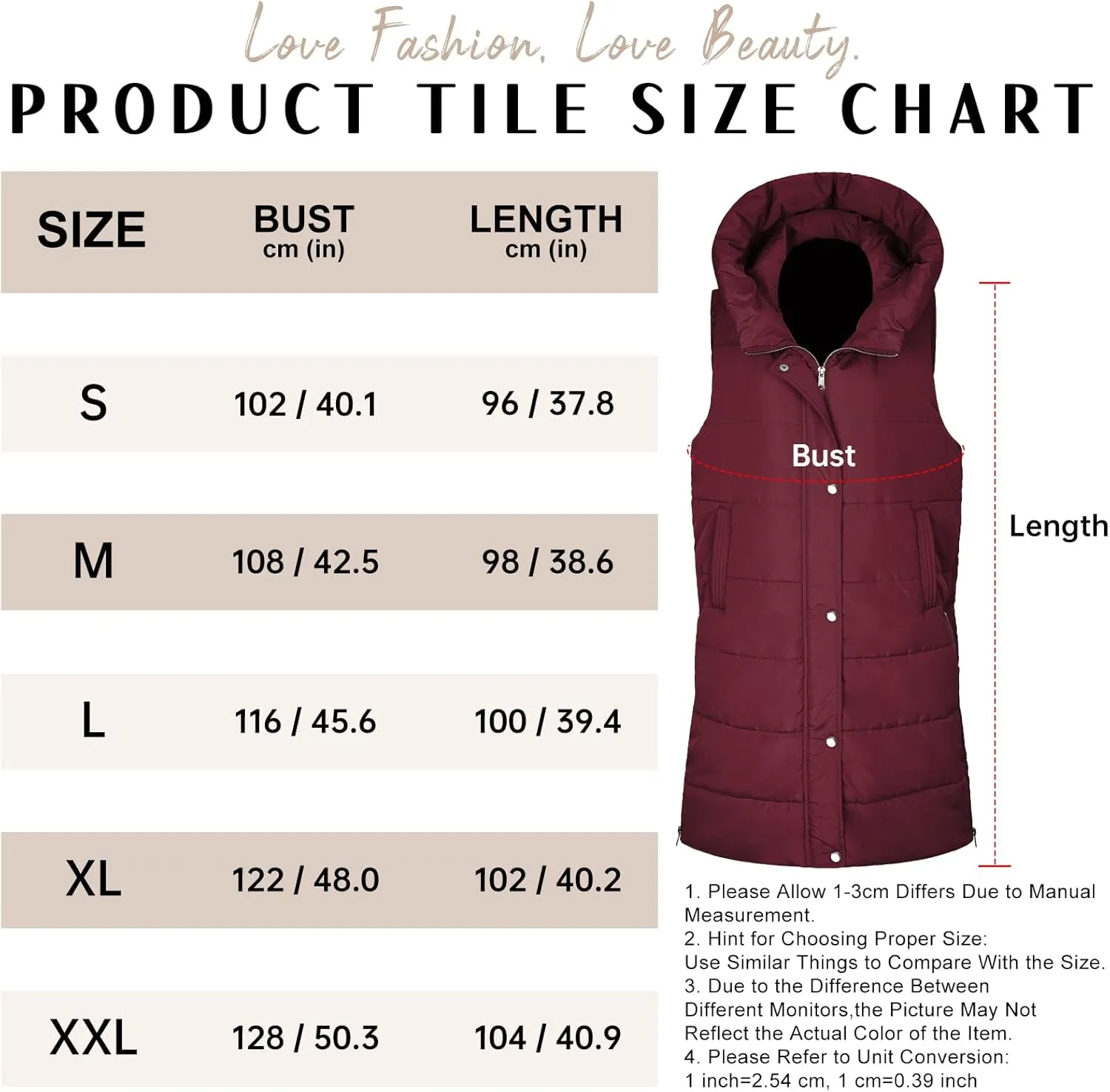 Puffer Vest for Women Long Down Hooded Vest Womens Sleeveless Zip Up Jacket Winter Thick Coats with Pockets