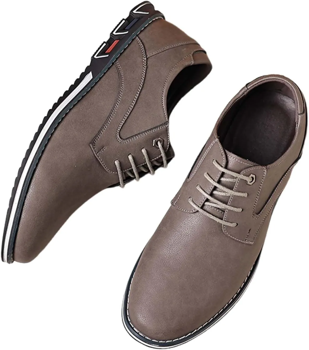 Recyphi Men’s Dress Shoes Casual Oxford Derby Orthopedic Leather Shoes Office Loafers Work Flats