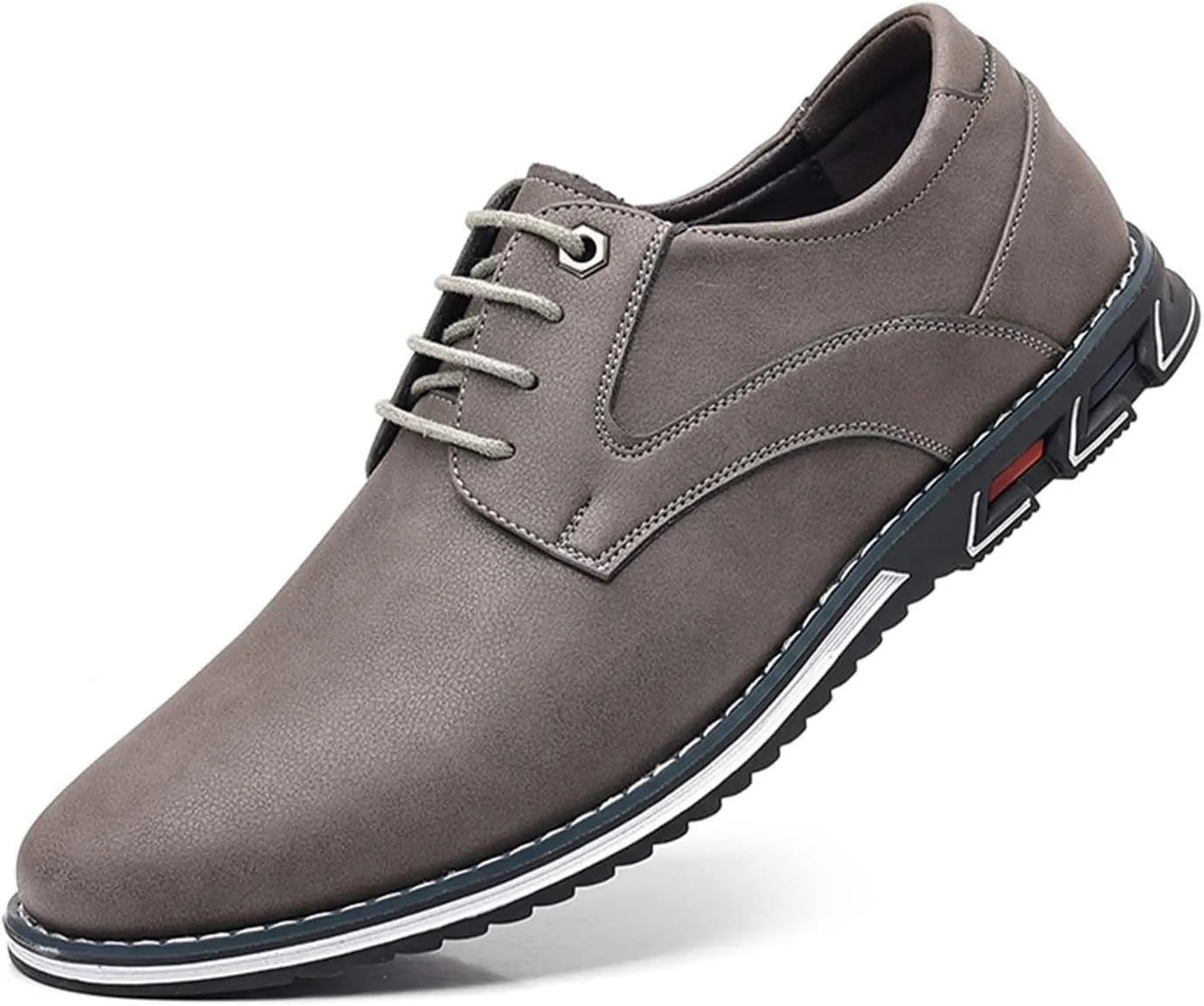 Recyphi Men’s Dress Shoes Casual Oxford Derby Orthopedic Leather Shoes Office Loafers Work Flats