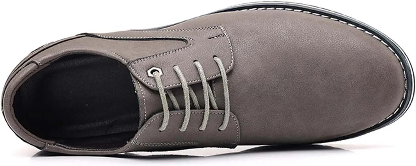 Recyphi Men’s Dress Shoes Casual Oxford Derby Orthopedic Leather Shoes Office Loafers Work Flats
